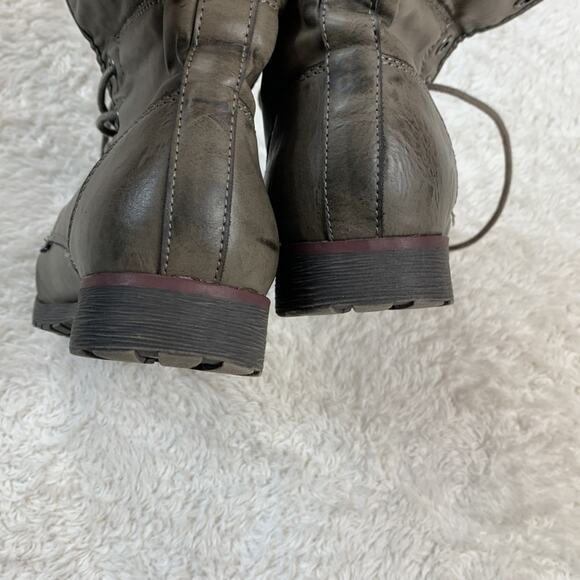 Rock and Candy Spray Paint lace accent combat Moto boots, size 8 - Picture 8 of 10